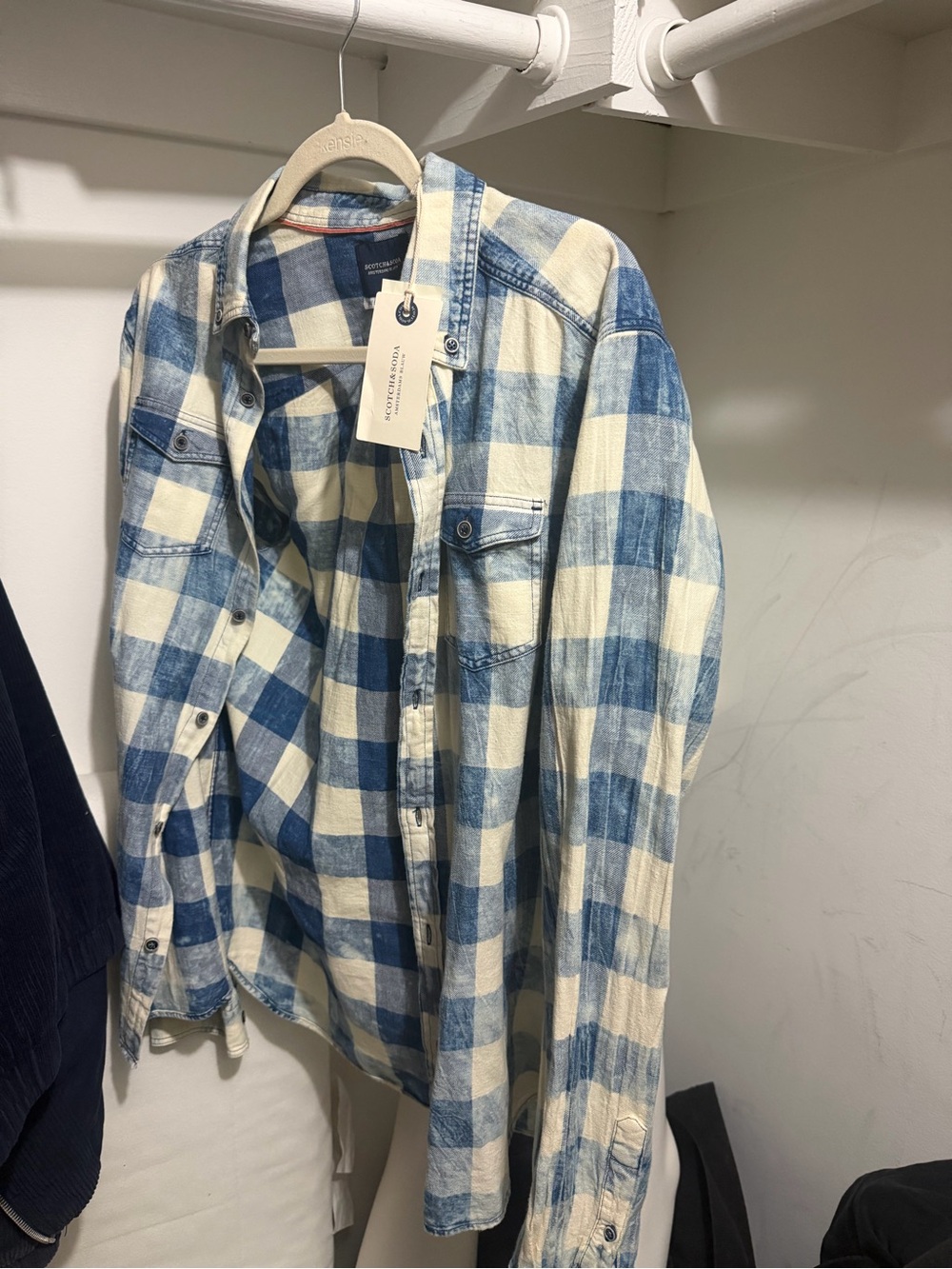 Scotch & Soda Men’s Blue Shirt - Brand New